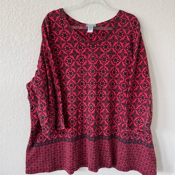 Catherines Tops - Catherine’s Red and Black Women's Top - Size 3X or 26/28W - Great Condition